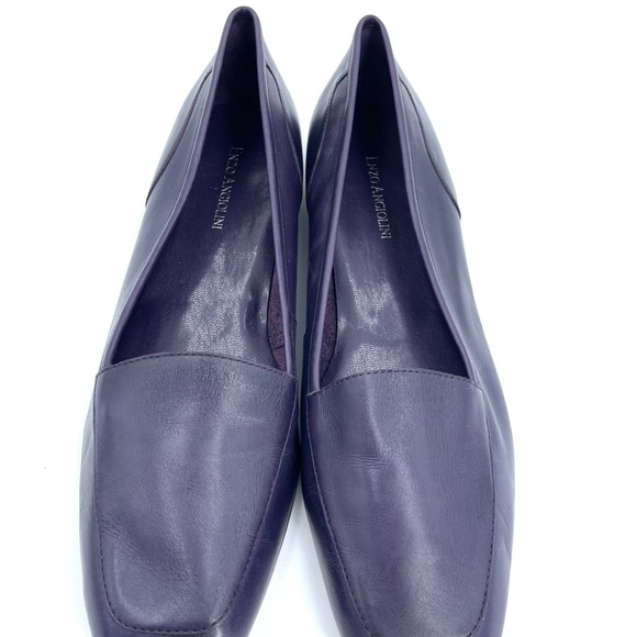 Enzo Angiolini Purple Leather Square Tow, Cushioned Sole Loafers Size 9.5 - Picture 17 of 17